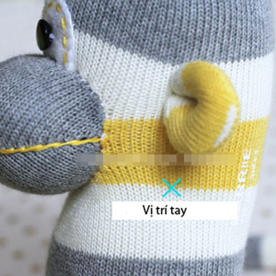 ... và cánh tay vào vị trí đánh dấu sẵn là hoàn thành