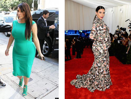 Chọn trang phục bầu bó sát như Kim Kardashian dễ khiến lộ rõ số đo 3 vòng quá cỡ và gây hại đến thai nhi 